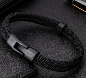<b>Men</b>’s Double Layer Rope Bracelet, Adjustable Cord Bracelet, Minimalist Stackable Wristband, Casual Everyday Jewelry - Product Image 2