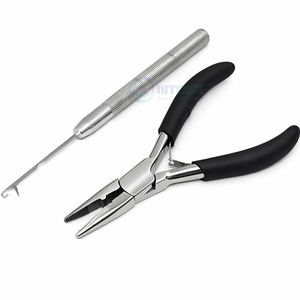 Alicates de Precisión de Acero Inoxidable de 5 Pulgadas para Extensiones de Cabello, Aguja de 3.4mm con Medio Orificio para una Instalación Segura y Fuerte - Product Image 5