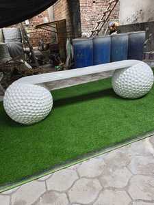 Juego de Muebles de Jardín Modernos Estilo Pelota de Golf, Blancos, de FRP, Resistentes a la Intemperie, Asientos Cómodos para 4 Personas, para Patio de Hotel - Product Image 3