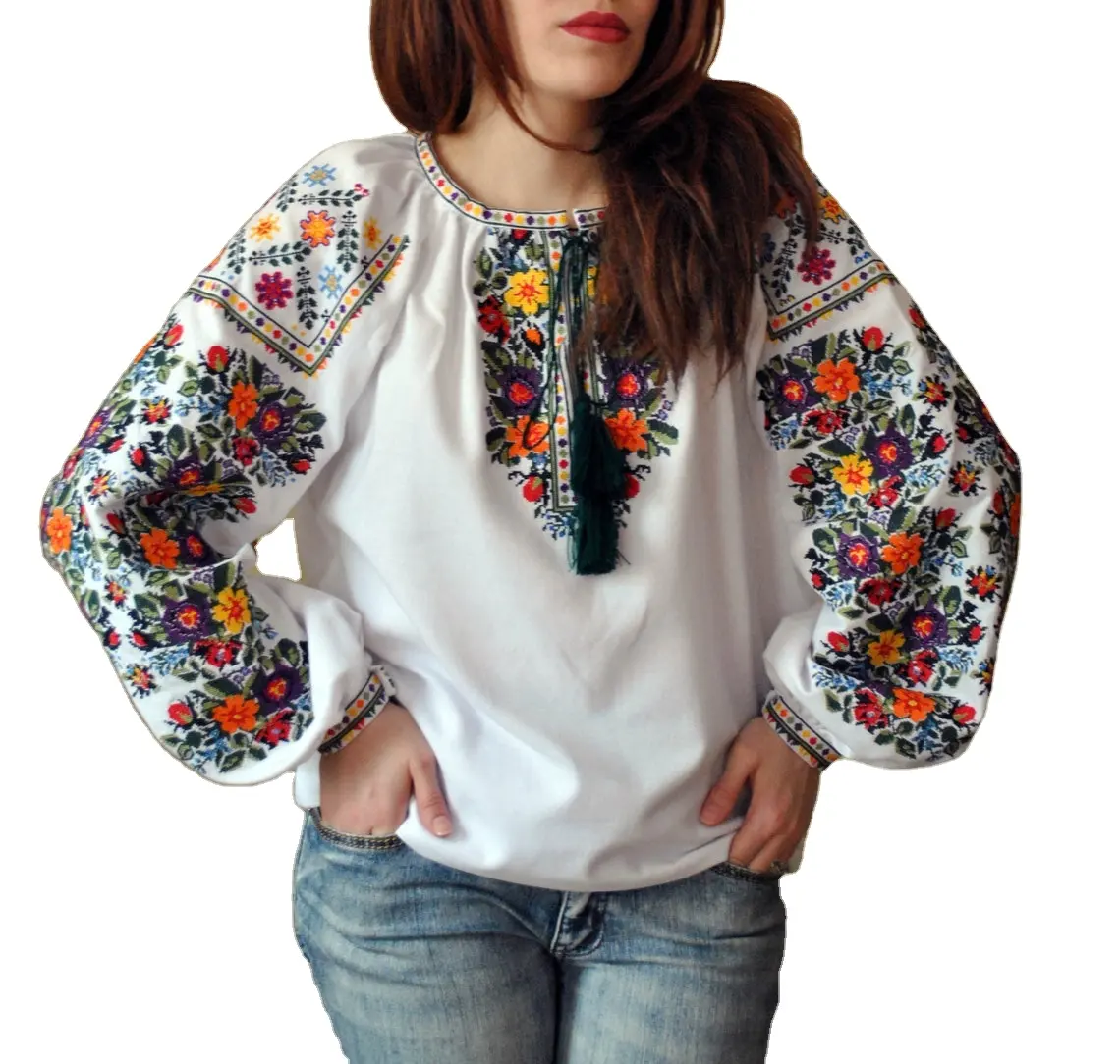 tribal embroidery fashion blouse ukrainian boho blouse with ethnic custom embroidery black linen shirt plus size