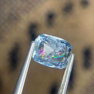 Piedra Preciosa de Aguamarina Azul Cielo Natural, Facetada, Suelta, para Joyería, Anillo, Colgante, Cristal - Product Image 2