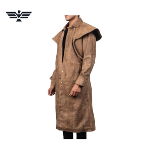 Men's Slim Brown Suede Leather <b>Motorcycle</b> <b>Jacket</b> Anti-wrinkle Faux Fur Lining <b>Vintage</b> Stand Collar Zipper Closure Winter Wear - Product Image 2