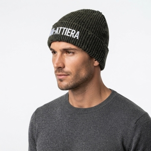 Gorro de Punto Acanalado Verde Oliva Personalizado, Gorro de Invierno Cálido con Puño y Logotipo Bordado - Product Image 5