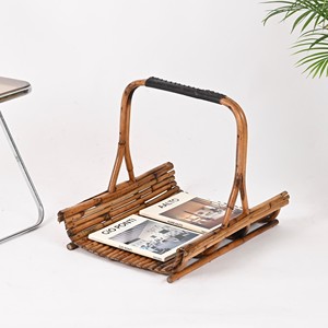 Articles de décoration de bureau les plus vendus : porte-revues en rotin, porte-journaux faits main à prix abordable - Product Image 3