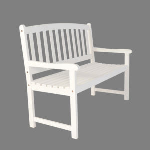 Banco de Color Blanco con Estructura Resistente que Ofrece Asientos Cómodos en Oficinas, Escuelas y Áreas de Recepción - Product Image 1