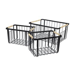 Panier de rangement rectangulaire en métal robuste pour buanderie - Product Image 2