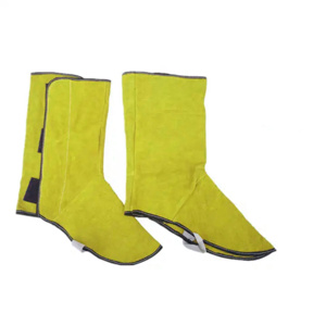 Protège-chaussures de soudage premium en cuir de vachette pleine fleur, résistant à la chaleur et à l'abrasion, protège-guêtres de soudage en cuir - Product Image 5