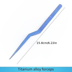 Premium Quality Ear Wax <b>Removal</b> Tweezers Set Blue Coated Gun Shaped Forceps Curved Ear Cleaning Professional <b>Tool</b> - Product Image 6