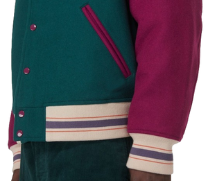 OEM Custom Logo Wool Chenille Embroidery Baseball Varsity Jackets Men Vintage Blank Wool Varsity Jacket Plus Size - Product Image 5