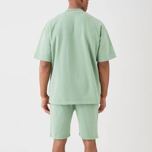Ensemble T-shirt et short pour homme très demandé, tenue de sport, entraînement en salle de sport, course à pied, tissu à séchage rapide, logo personnalisé - Product Image 6