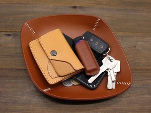 Full Grain Genuine Leather Foldable Protection Tray Top Tier Cowhide Desktop Storage Organizer Custom Wholesale GLTY-0101 - Product Image 6