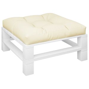 Coussin de palette d'extérieur 100% polyester, couleur crème, taille 27,6x27,6 pouces - Product Image 3