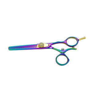 Multi Color Gold Screw Professional <b>Barber</b> Scissors Sharp <b>Blade</b> Steel Handle Salon Hair Thinning Shears - Product Image 4