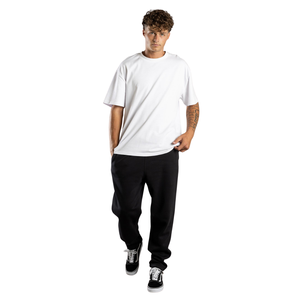 Custom <b>Mens</b> Plain Fleece <b>Trouser</b> Relaxed Tapered Fit <b>Drawstring</b> Waist Cuffed Casual Pants OEM Apparel Factory Wholesale Supplier - Product Image 1