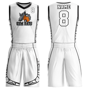 Maillots de basket-ball unisexes pour adultes, vente en gros d'usine, respirants, grandes tailles, 100% polyester, uniformes personnalisables avec logo et nom d'équipe - Product Image 3