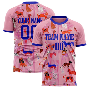 เสื้อฟุตบอลแบบยูนิเซ็กซ์ คอกลม แขนสั้น พิมพ์ลายการ์ตูนชื่อทีมและหมายเลขด้านหน้าด้วยเทคนิคฮีททรานเฟอร์ ระบายเหงื่อได้ดี - Product Image 4
