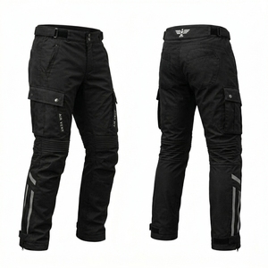 Unisex Black Cordura Fabric Full Sleeve Motorcycle Pants with Air Vent Breathable Design All Seasons Wear 1 Piece - Product Image 2