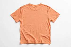 Camiseta de Jersey con Estampado de Palmeras al Atardecer para Mujer, Cuello Redondo Color Durazno, Manga Corta, Transpirable, Informal, para Verano - Product Image 4