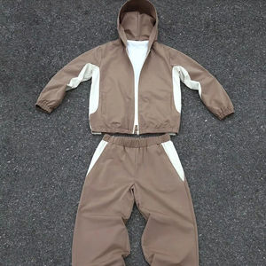 Nuevo Conjunto de Chaqueta y Pantalón Cortavientos de Nailon Tejido con Logotipo Personalizado OEM 2026, Conjunto de Dos Piezas para Hombre, Ropa Casual - Product Image 1