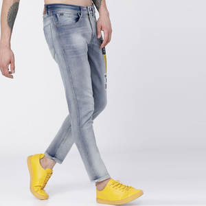 Jeans décontractés amples et droits pour hommes – Vente en gros – Denim extensible de haute qualité, lavable, épais, bleu et noir, respirant - Product Image 2