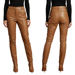Fournisseur en gros de pantalons en similicuir élégants pour femmes, pantalons en similicuir tendance pour femmes, usine de pantalons en PU à la mode pour femmes - Product Image 4