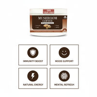 Café instantané naturel 12-en-1 aux champignons multiples et au Ganoderma, goût amer avec extrait de plantes vertes, emballé en sachet, sans additifs
