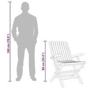 ชุดเก้าอี้พับไม้สักแท้ขนาดกลาง 6 ตัว โซลูชั่นเฟอร์นิเจอร์กลางแจ้งสุดหรู - Product Image 6