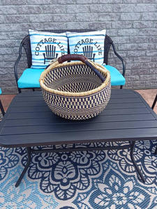 Handmade Craft Product <b>Seagrass</b> Bolga <b>Basket</b> with Handles, Vietnam Folding <b>Seagrass</b> <b>Storage</b> <b>Basket</b> - Product Image 5