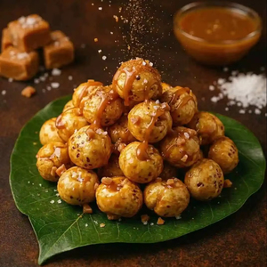 Roasted & Flavoured Makhana Fox Nuts Salted Caramel Healthy Dessert <b>Snack</b> Made in India 90 Gms Pack - Product Image 1