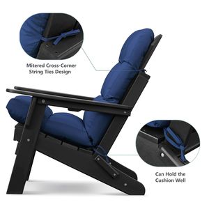 Cojín para Silla Mecedora Adirondack de Respaldo Alto, Impermeable, para Todo Clima, para Patio, Jardín, Cojín para Asiento de Silla Mecedora - Product Image 3