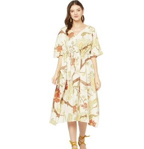 Robe en coton grande taille vêtements vêtements confortables pour femmes robe de maternité longue robe de nuit - Product Image 5