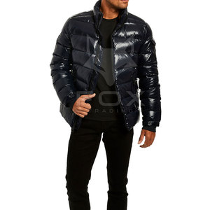 <b>Top</b> Selling High Quality Men's Winter <b>Bubble</b> Jacket Canvas Stand Collar Front Custom Design Wholesale Windproof Eco-Friendly - Product Image 2