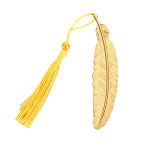 Marque-page en métal de qualité supérieure, personnalisable avec logo, design feuille, idéal pour les cadeaux d'anniversaire et de la Fête des Enseignants - Product Image 6