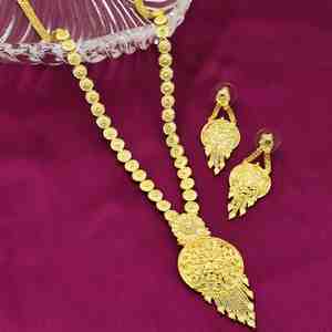 ชุดเครื่องประดับทองไมโคร 14K 18K 24K แบบยาวขายส่ง, ชุดเครื่องประดับแบบยาวแบบดั้งเดิม, สร้อยคอทองไมโครแฟชั่นแบบยาวทำจากทองเหลือง - Product Image 1