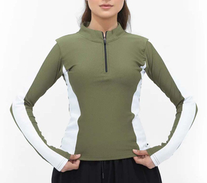 Veste de yoga pour femme en gros OEM, respirante, à manches longues avec poches, couleur personnalisable - Product Image 1