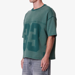 T-shirts pour hommes, coupe ample, col rond, respirants, séchage rapide, écologiques, 180g polyester/coton, grande taille, streetwear - Product Image 6