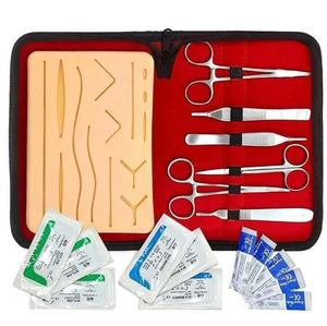 Kit Quirúrgico Básico Veterinario, de Acero Inoxidable, Manual, Reutilizable, para Práctica de Sutura, para Doctores y Enfermeras - Product Image 3