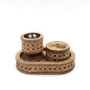 Mango Wood Incense <b>Burner</b> New Arrival Religious Metal Wood Joint Incense Holder Bakhoor Incense <b>Burner</b> Low Price Incense <b>Burner</b> - Product Image 3