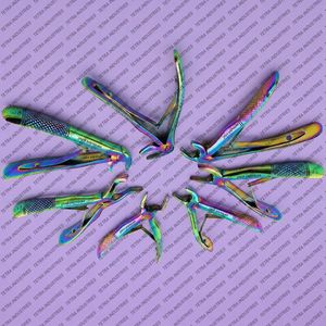 Ensemble de 7 pinces Kelin multicolores en acier inoxydable allemand pour l'extraction dentaire chez les enfants, certifié CE Classe II - Product Image 6