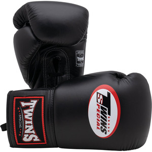 Wholesale Price Twins Muay Thai BGLL Black Leather Lace Up Kick Boxing <b>Gloves</b> - Product Image 1