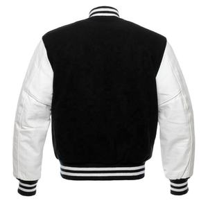 Chaqueta universitaria de lana de algodón personalizada OEM para forro de edredón cálido de invierno con decoración de bordado reflectante - Product Image 3