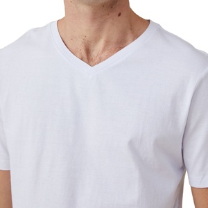 T-shirts Homme de Qualité Supérieure en Polyester/Coton Peigné Respirant Col en V Manches Courtes Décontracté Motif Logo Personnalisé Vente en Gros 2026 - Product Image 5
