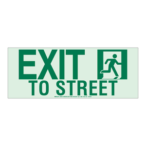 Panneau de signalisation d'évacuation d'urgence haute visibilité Brady pour intérieur/extérieur - Product Image 2