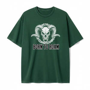 เสื้อยืดผู้ชายสไตล์วินเทจ ล้างสีแบบแอซิดวอช เนื้อผ้าฝ้ายนุ่ม ระบายอากาศได้ดี ทรงหลวม ใส่สบาย เหมาะสำหรับชุดลำลองในชีวิตประจำวัน - Product Image 1