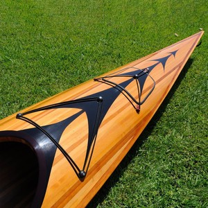 Kayak en bois artisanal avec motif flèches, bateau à rames de 17 pieds pour les lacs, les stations balnéaires et les activités fluviales - Vente en gros, contactez-nous - Product Image 2