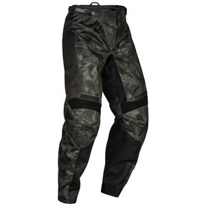 Pantalon Moto Décontracté Écologique pour Homme, Noir et Vert Uni, Taille Haute Élastique, Fermeture Boutonnée, Coton Respirant, Style Automne - Product Image 1