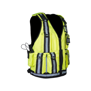 Gilet de sécurité personnalisé haute visibilité, gilet de sécurité en polyester toutes saisons, uniforme de garde, bandes réfléchissantes, plusieurs poches - Product Image 3
