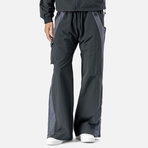 Pantalones Anchos Negros para Hombre, Cintura Elástica con Cordón, Casuales, Transpirables, Ligeros, con Bolsillos Laterales, Estilo Urbano - Product Image 5