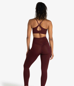 Cross <b>Back</b> Strappy Nylon Spandex Workout Running Yoga Sportsbra <b>Support</b> Top Fitness High Impact Gym Womens Sports Bras for Women - Product Image 3