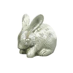 Sculpture de lapin classique en aluminium moulé, statue décorative de lapin pour jardin, pelouse, patio, balcon, décoration intérieure et extérieure - Product Image 1